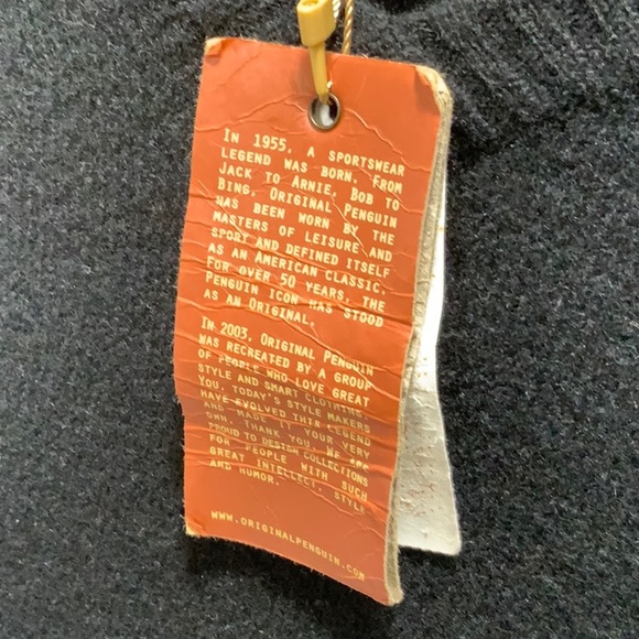 An Original penguin by Munsingwear 100% lambswool charcoal Women XL sweater - Picture 8 of 9